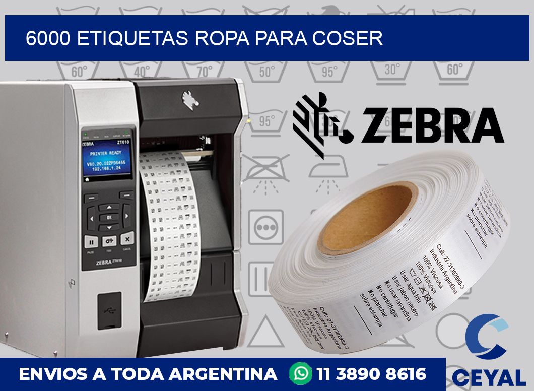 6000 Etiquetas ropa para coser