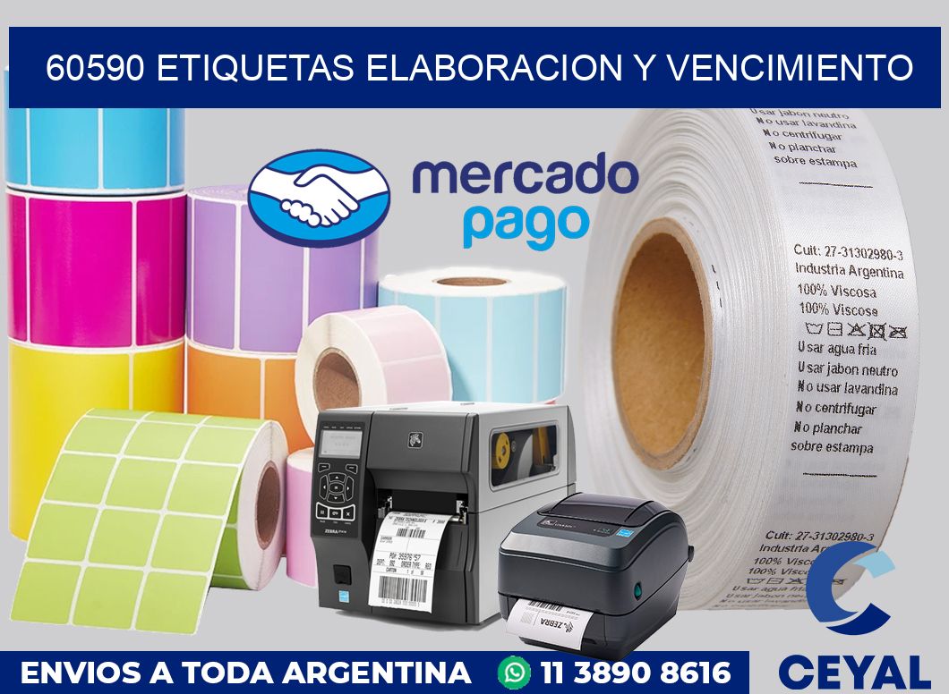 60590 Etiquetas elaboracion y vencimiento