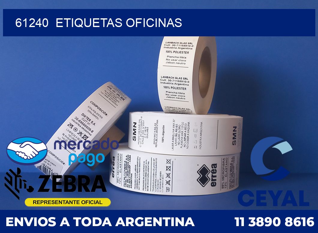 61240  Etiquetas oficinas