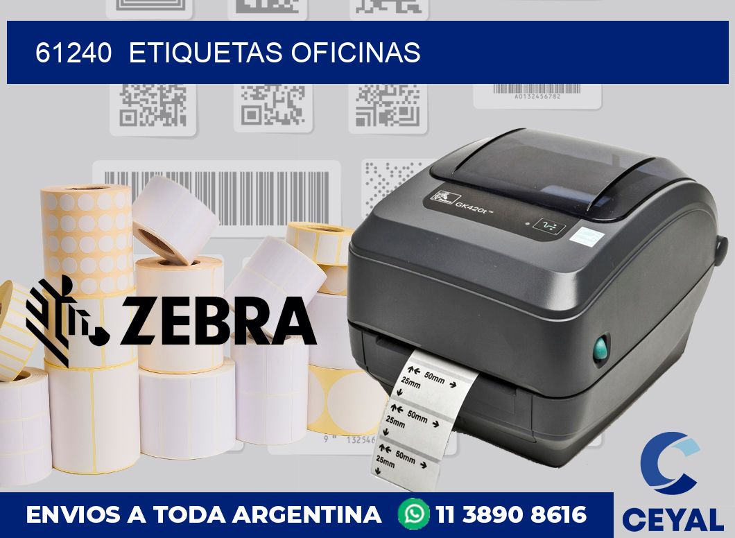 61240  Etiquetas oficinas