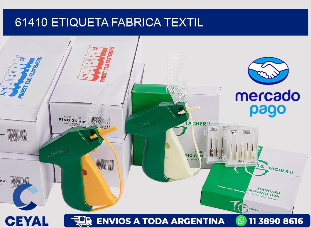 61410 etiqueta fabrica textil