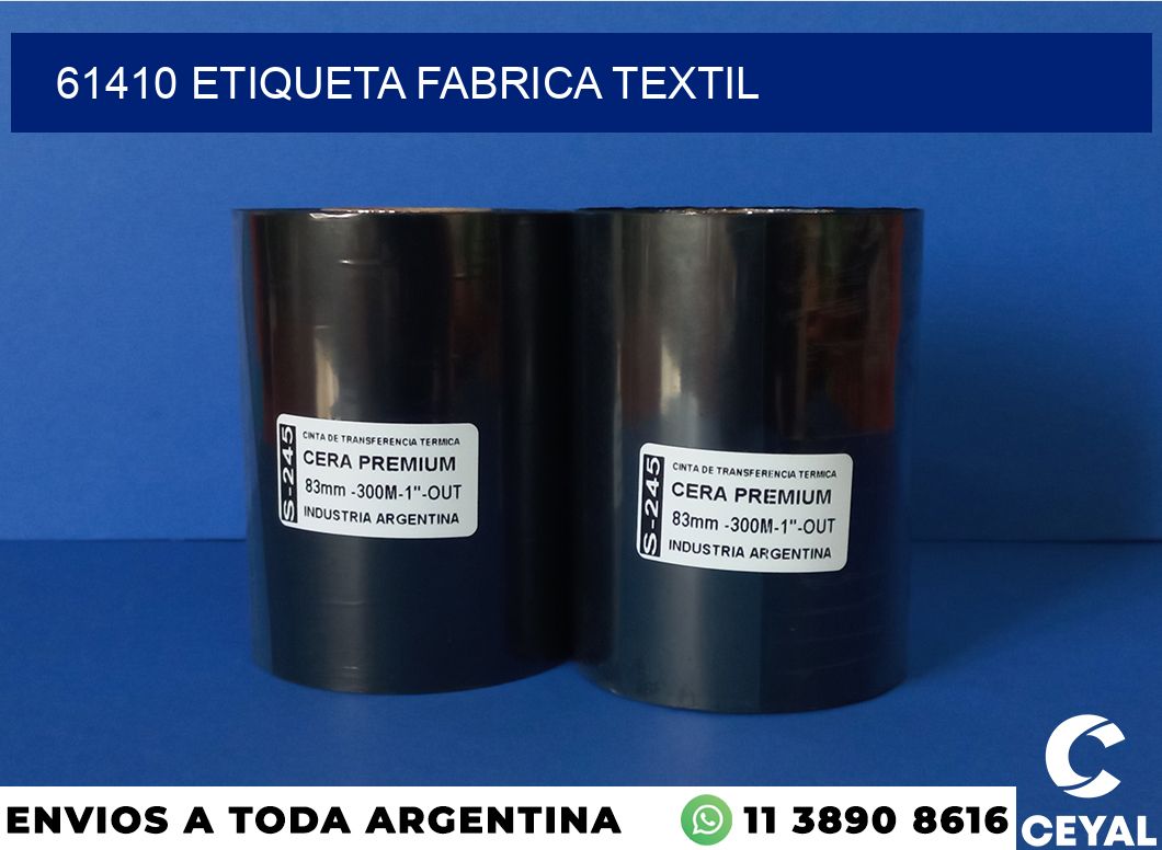 61410 etiqueta fabrica textil