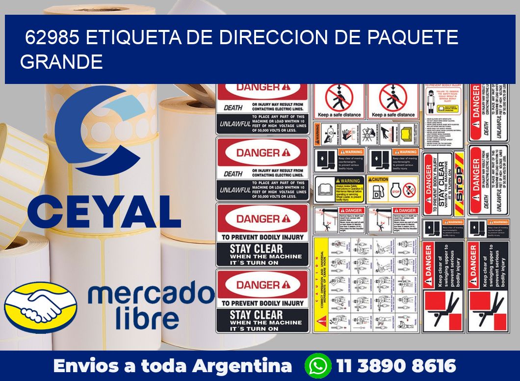 62985 Etiqueta de direccion de paquete grande