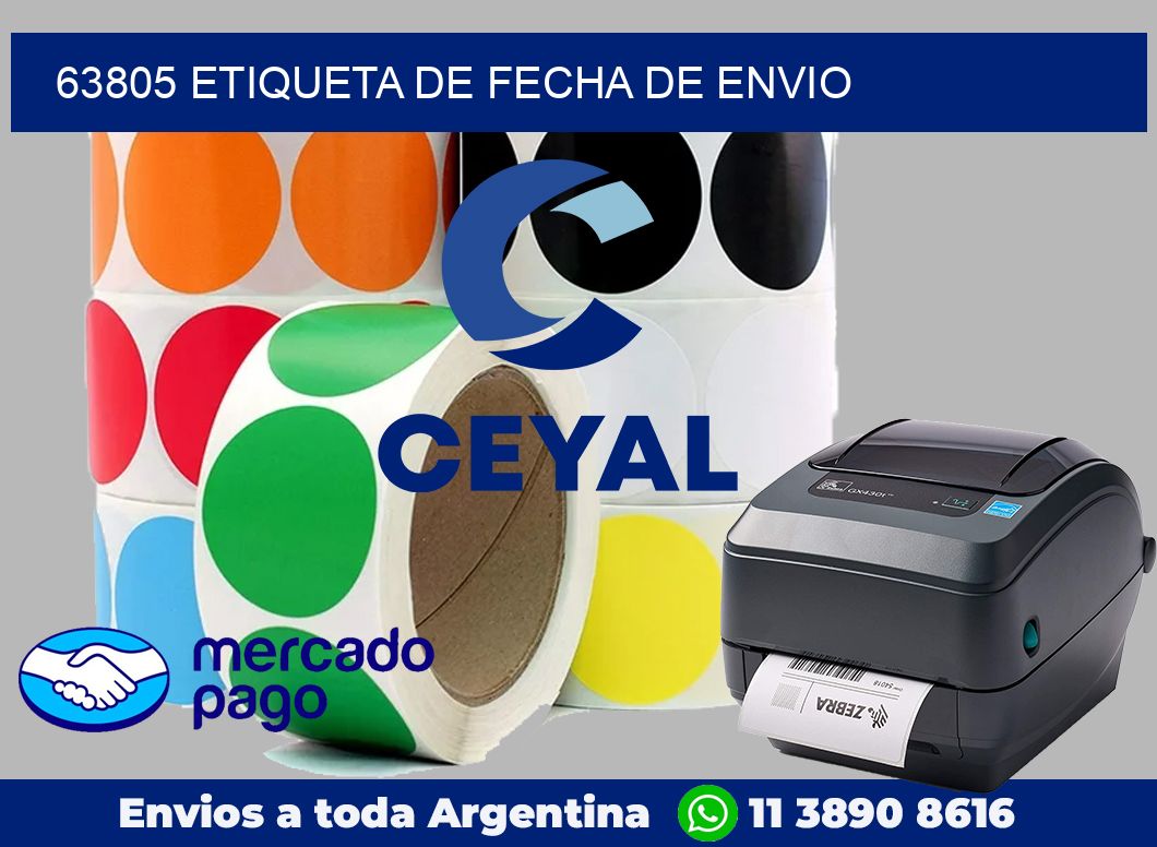 63805 Etiqueta de fecha de envio