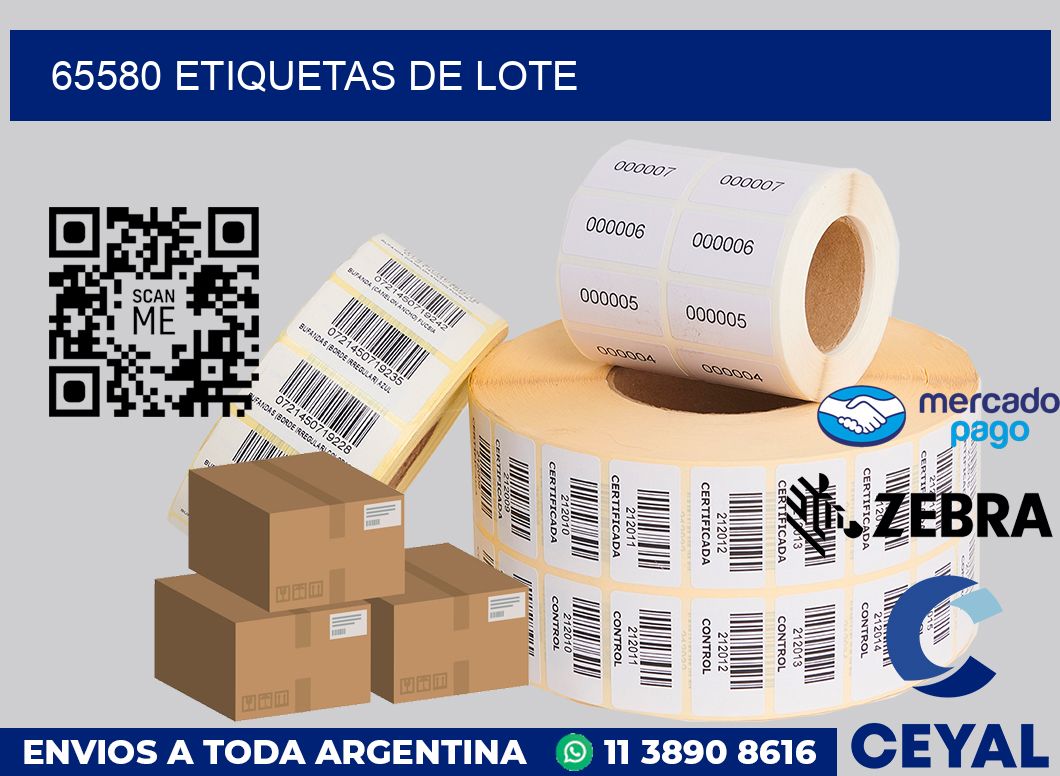 65580 Etiquetas de lote