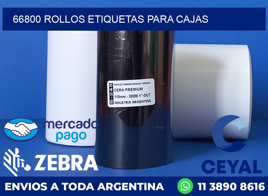 66800 rollos etiquetas para cajas