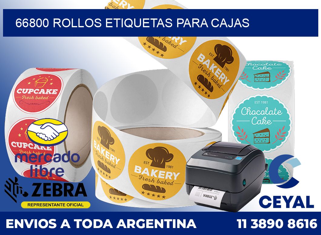 66800 rollos etiquetas para cajas