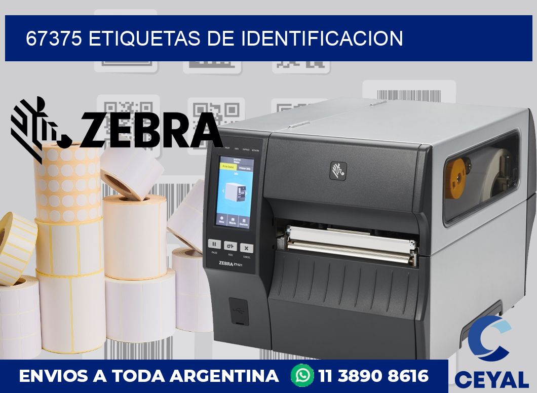 67375 Etiquetas de identificacion