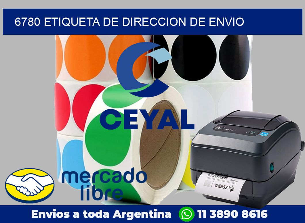 6780 Etiqueta de direccion de envio