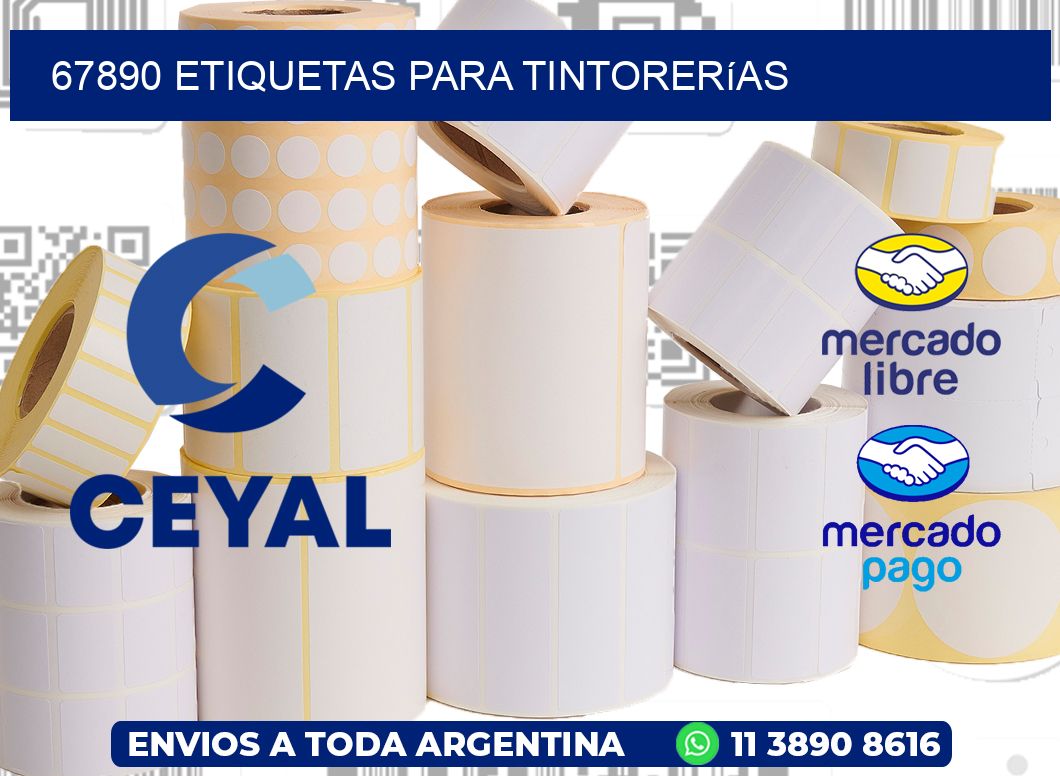 67890 Etiquetas para tintorerías