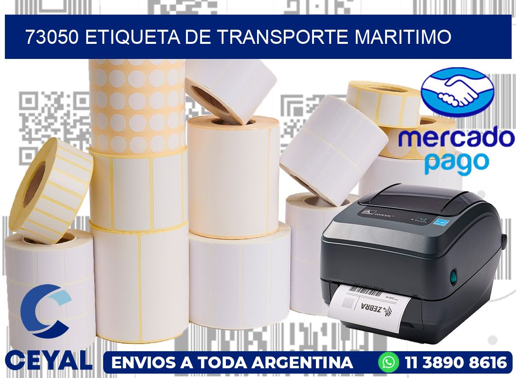 73050 Etiqueta de transporte maritimo