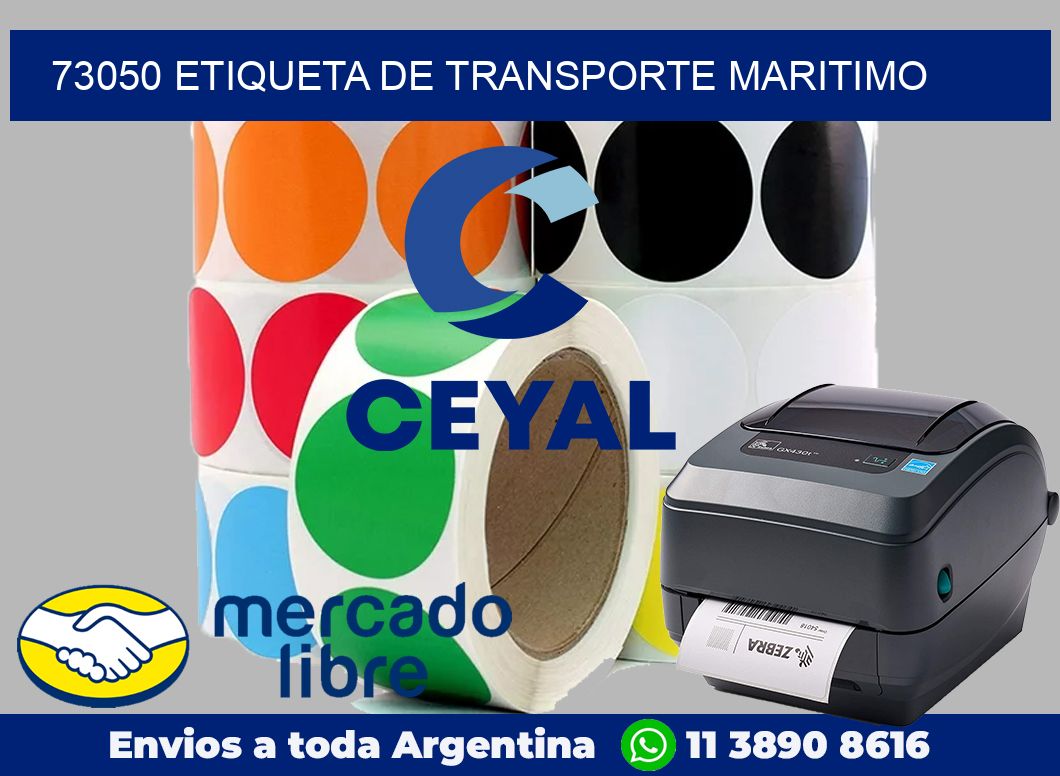73050 Etiqueta de transporte maritimo