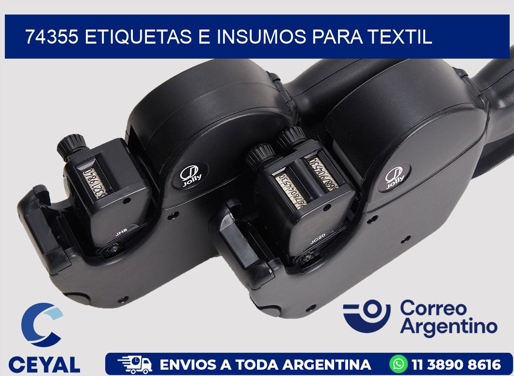 74355 etiquetas e insumos para textil