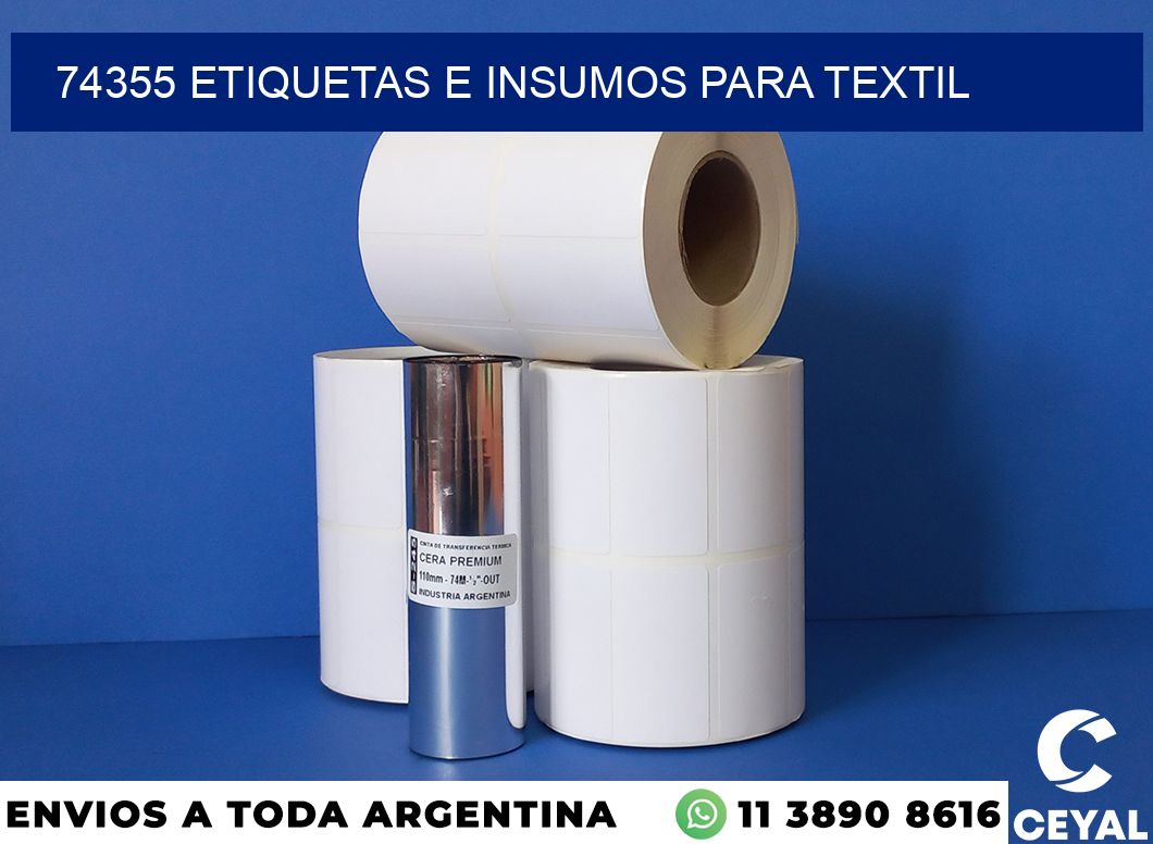 74355 etiquetas e insumos para textil