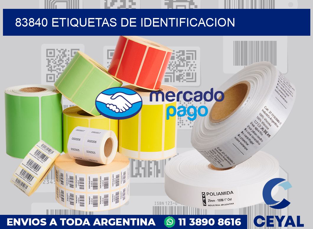 83840 Etiquetas de identificacion