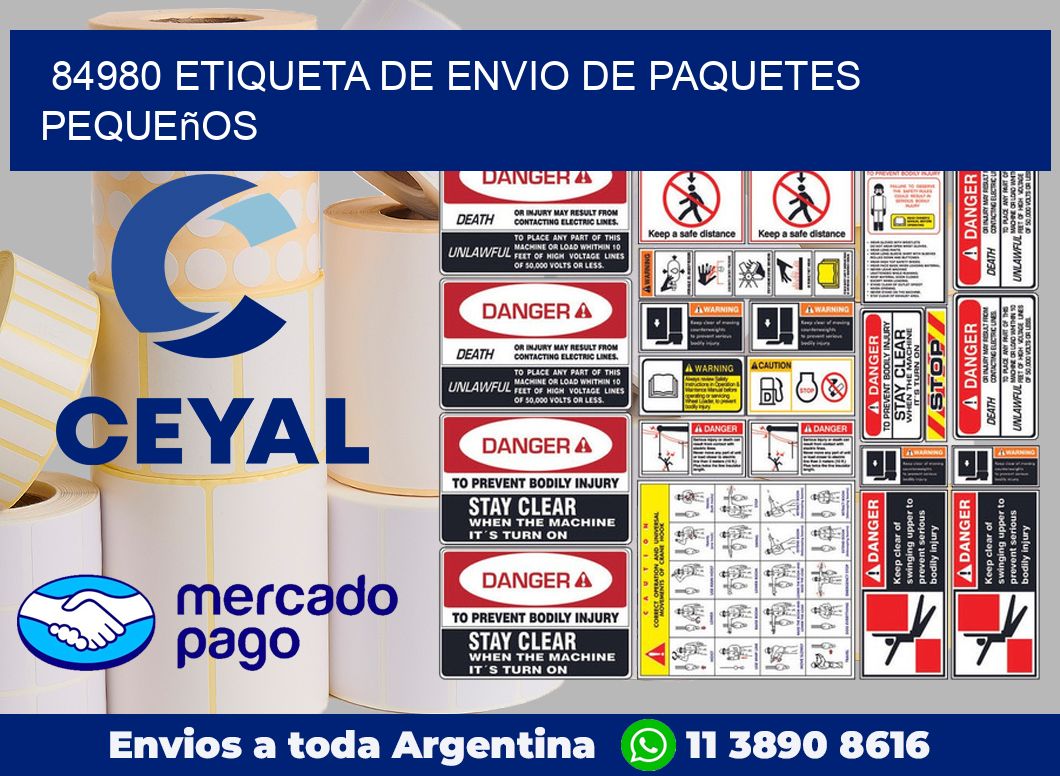 84980 Etiqueta de envio de paquetes pequeños