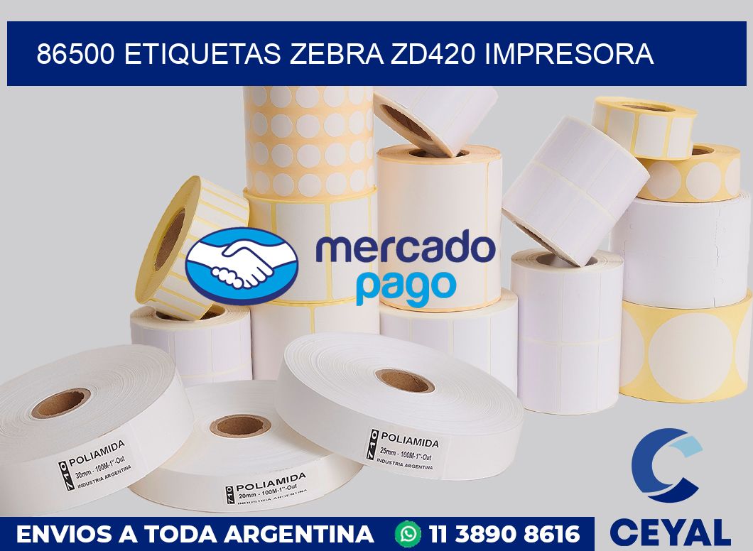 86500 etiquetas Zebra zd420 impresora