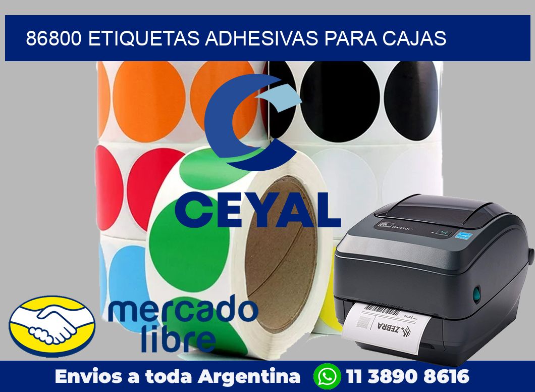 86800 Etiquetas adhesivas para cajas