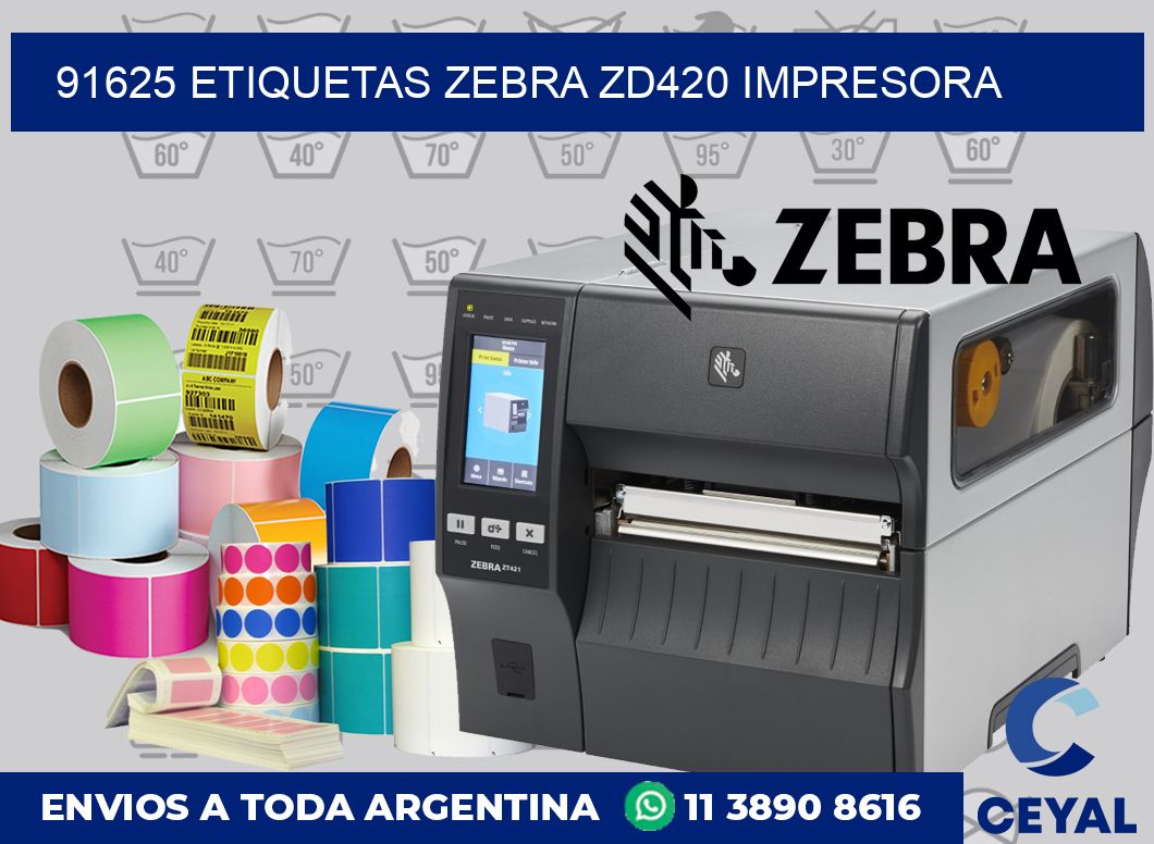 91625 etiquetas Zebra zd420 impresora