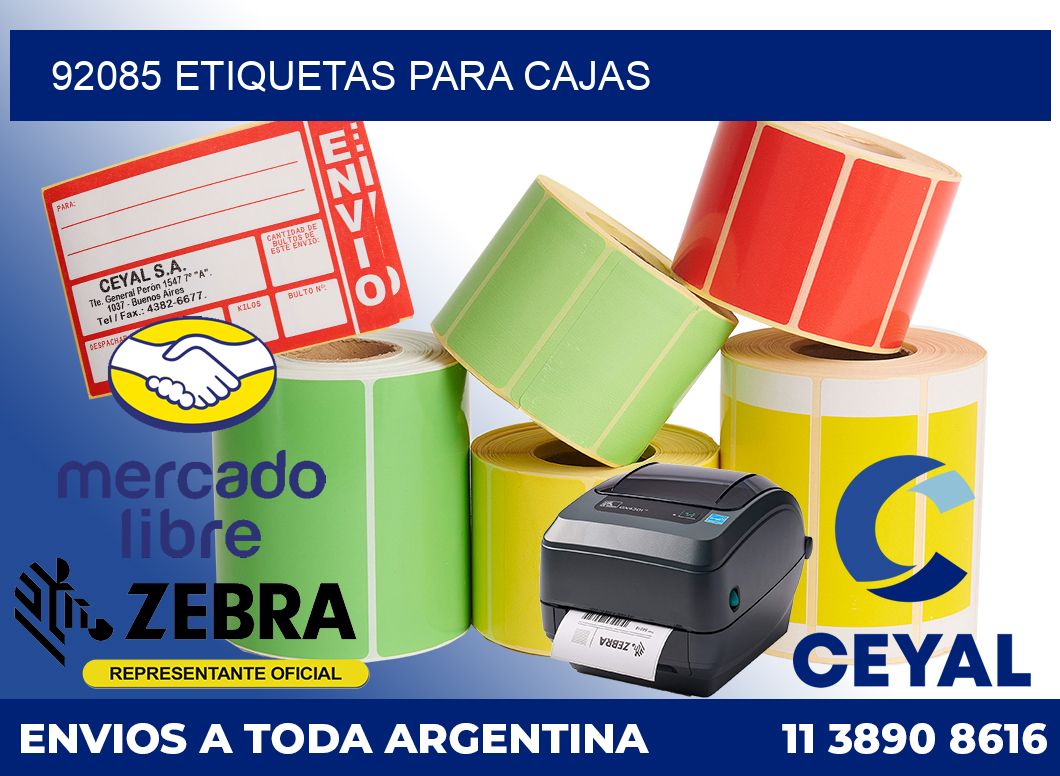 92085 etiquetas para cajas