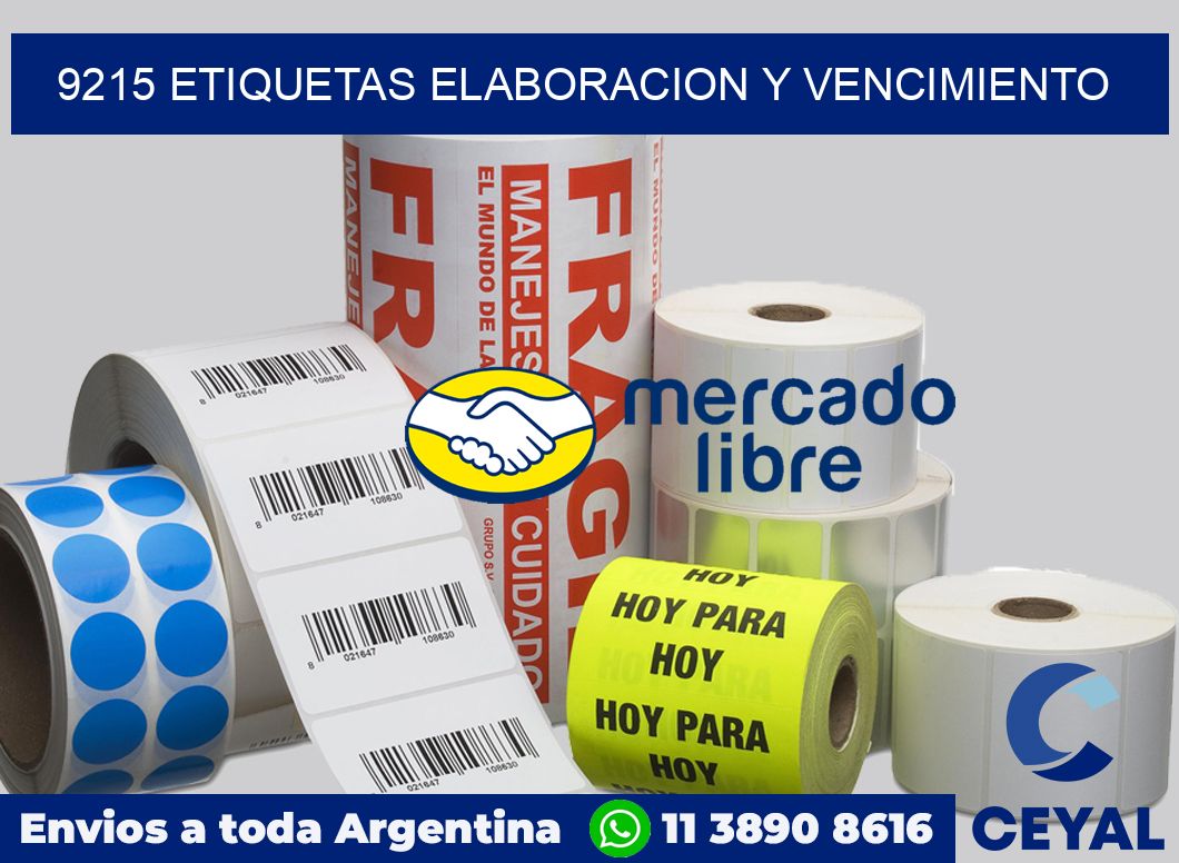 9215 Etiquetas elaboracion y vencimiento