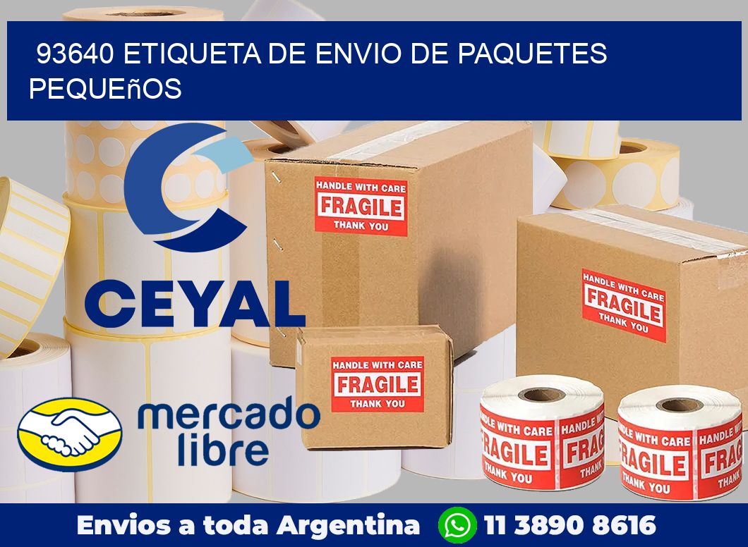 93640 Etiqueta de envio de paquetes pequeños