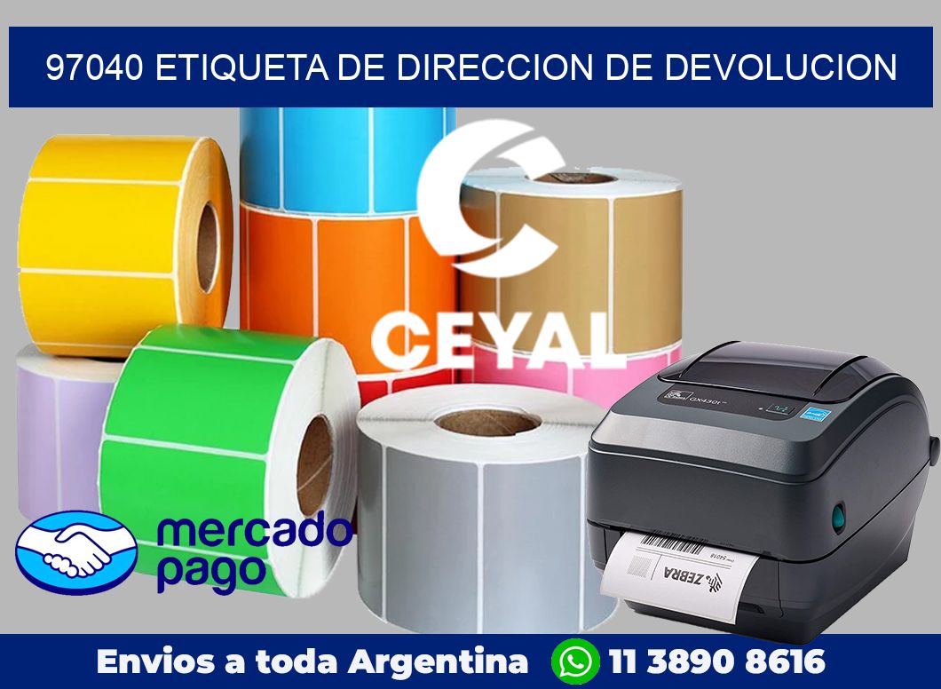 97040 Etiqueta de direccion de devolucion