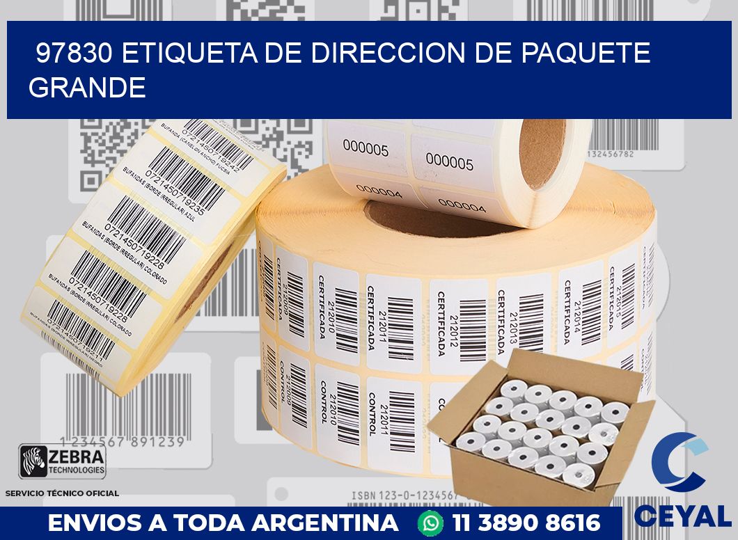 97830 Etiqueta de direccion de paquete grande