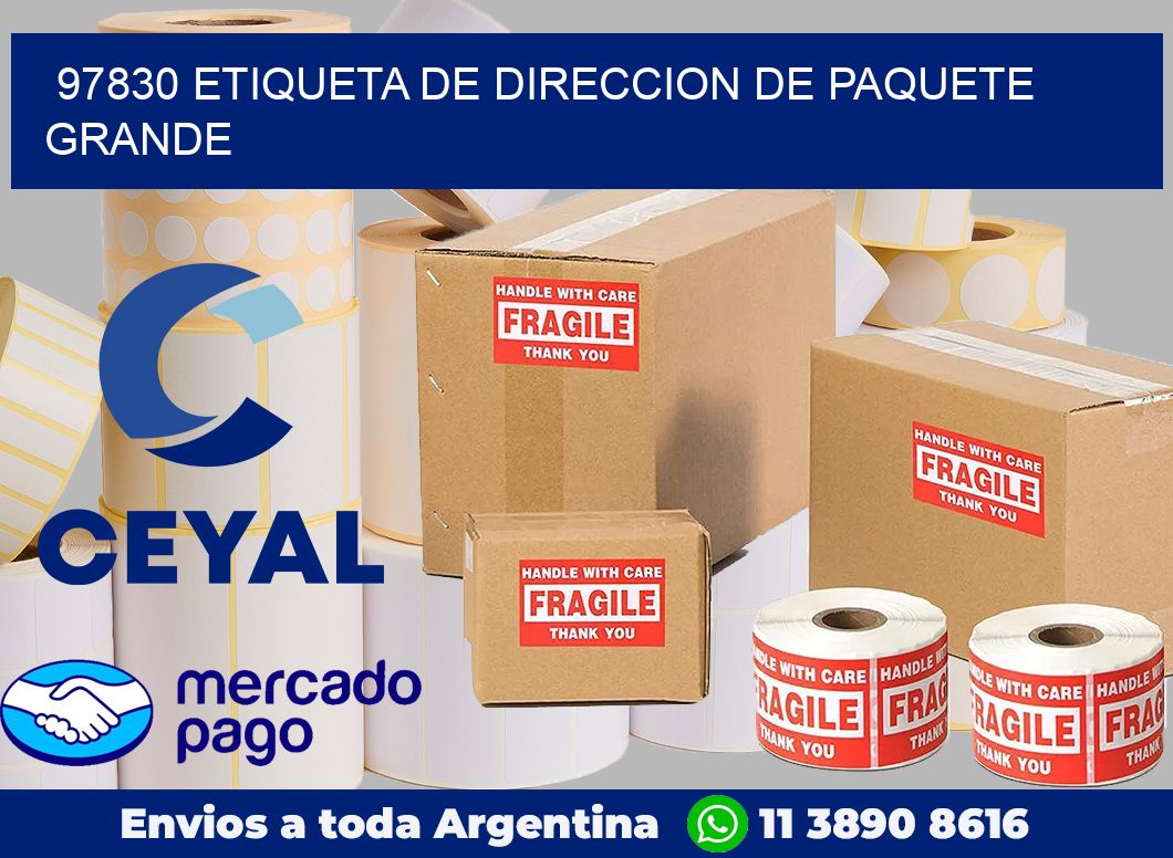 97830 Etiqueta de direccion de paquete grande