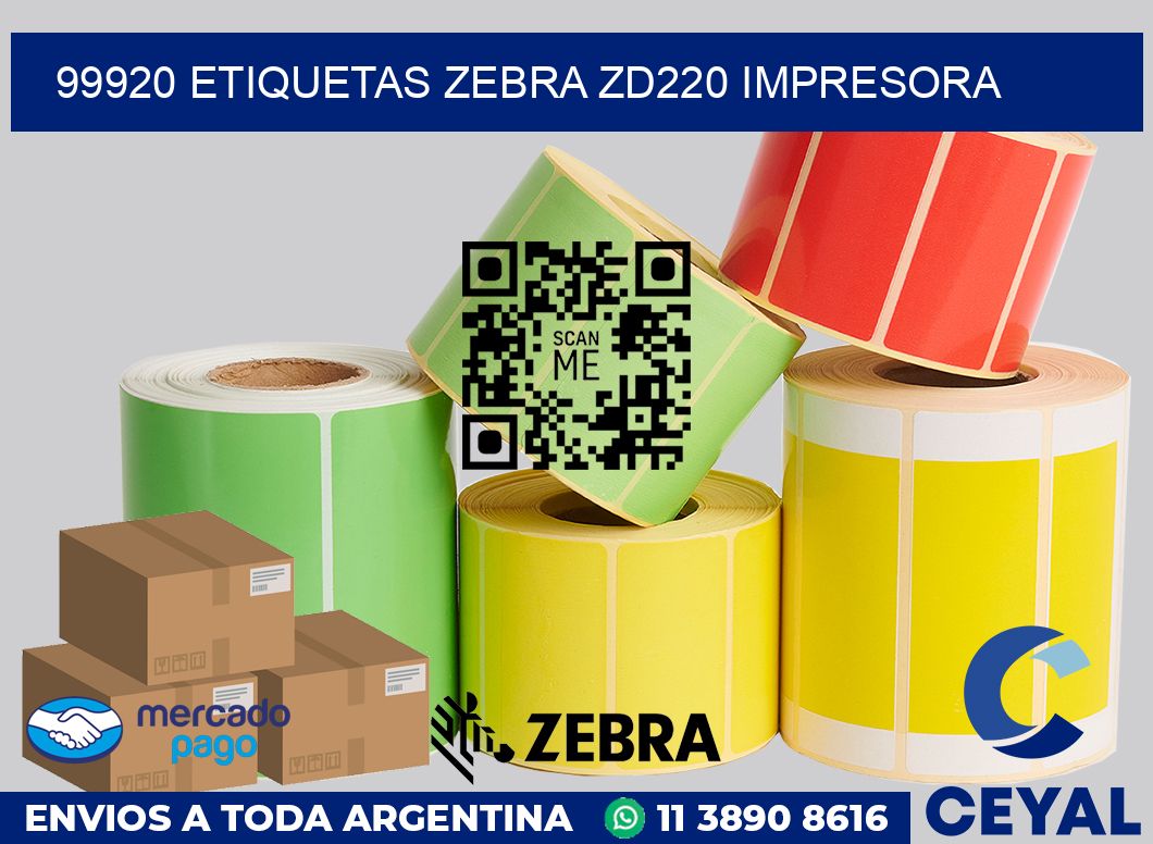 99920 etiquetas Zebra zd220 impresora