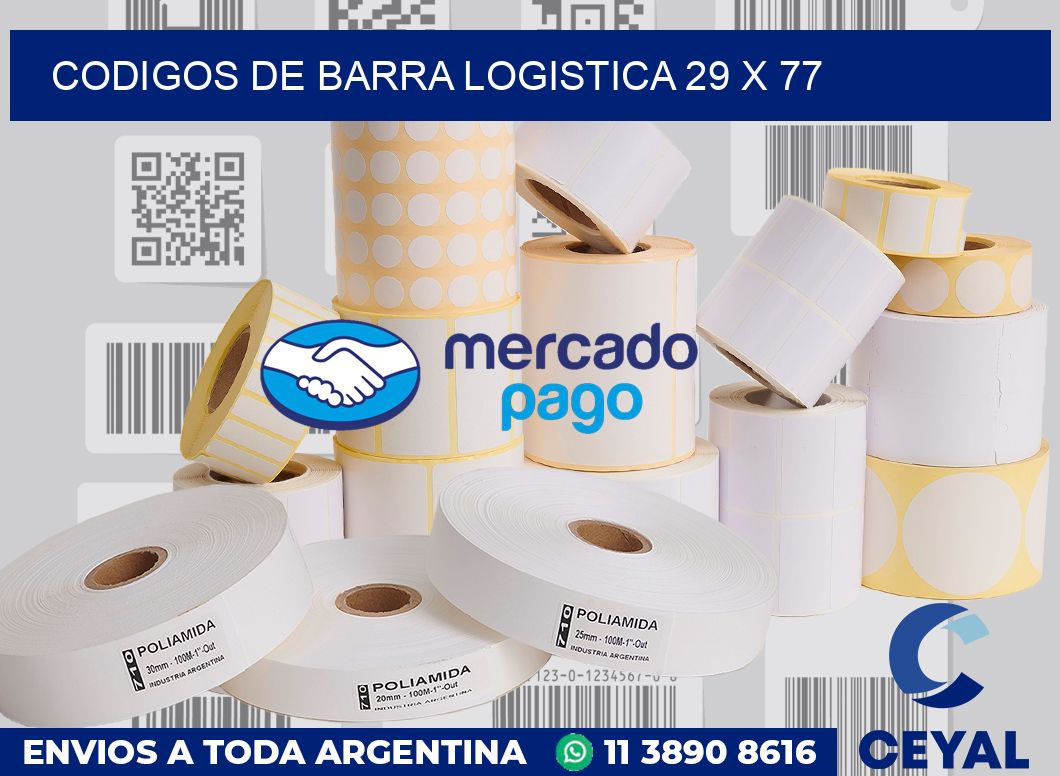 Codigos de barra logistica 29 x 77
