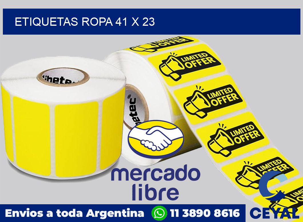 Etiquetas ropa 41 x 23
