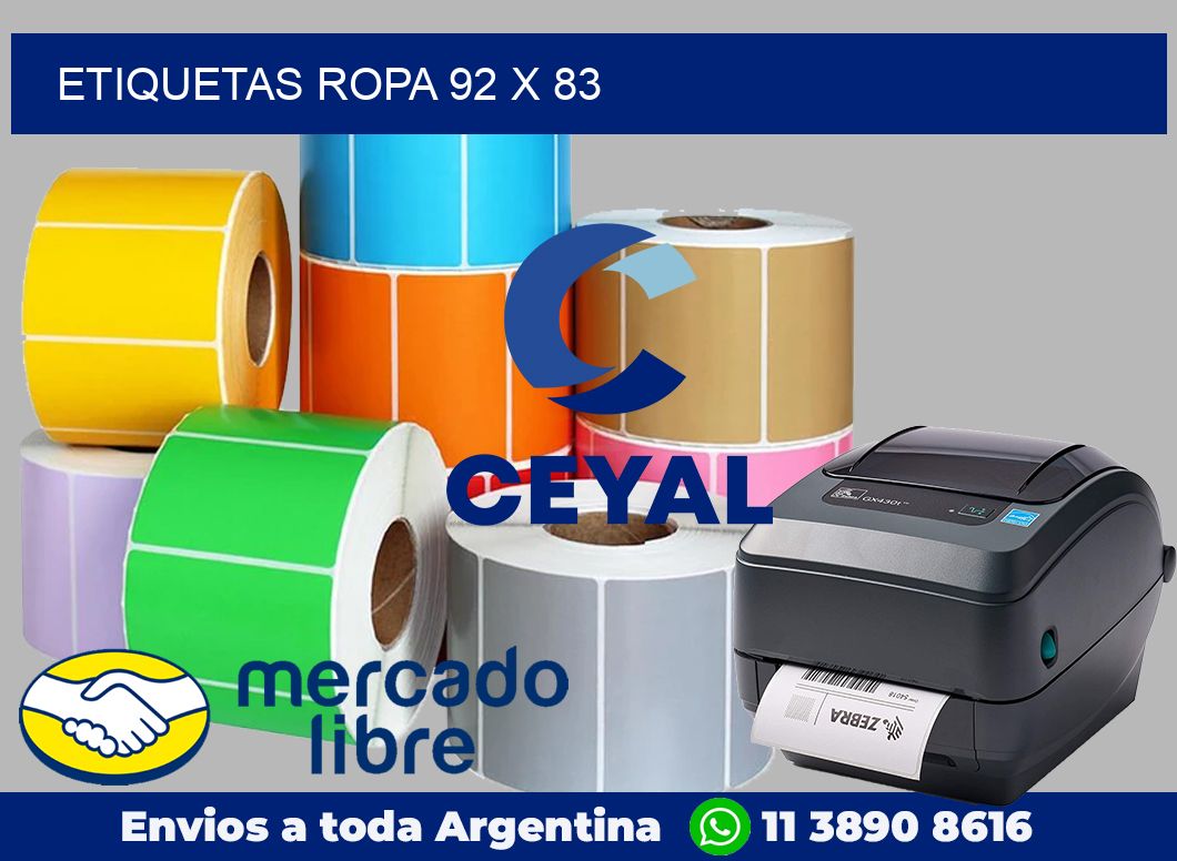 Etiquetas ropa 92 x 83