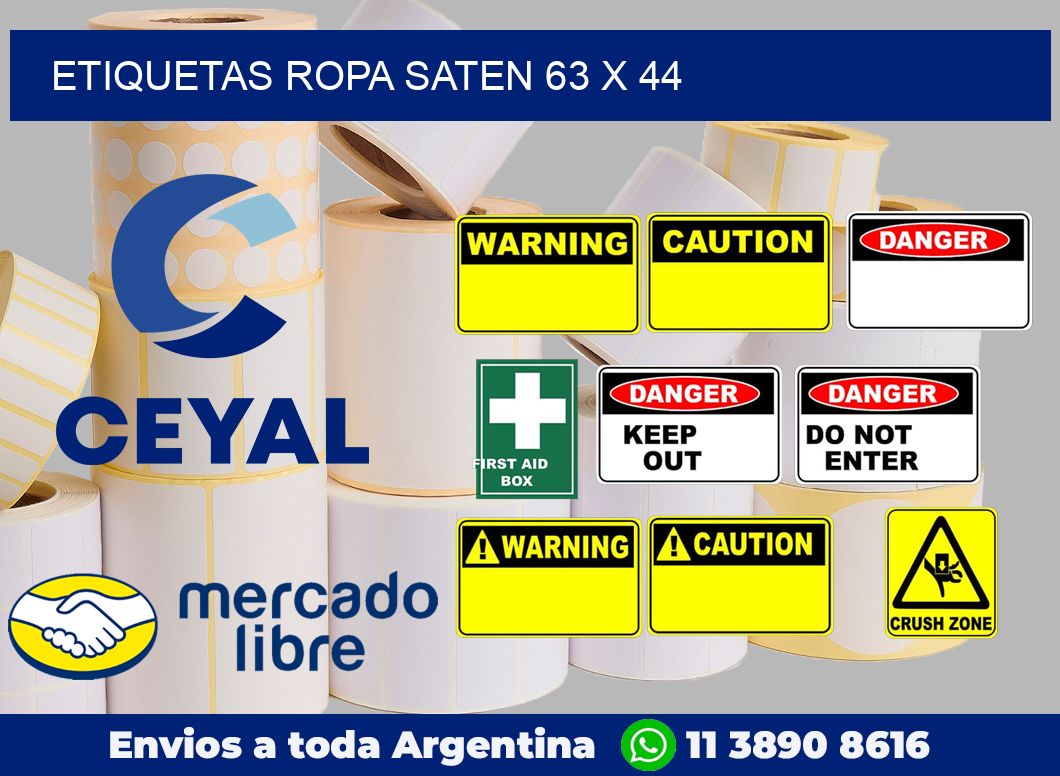 Etiquetas ropa saten 63 x 44