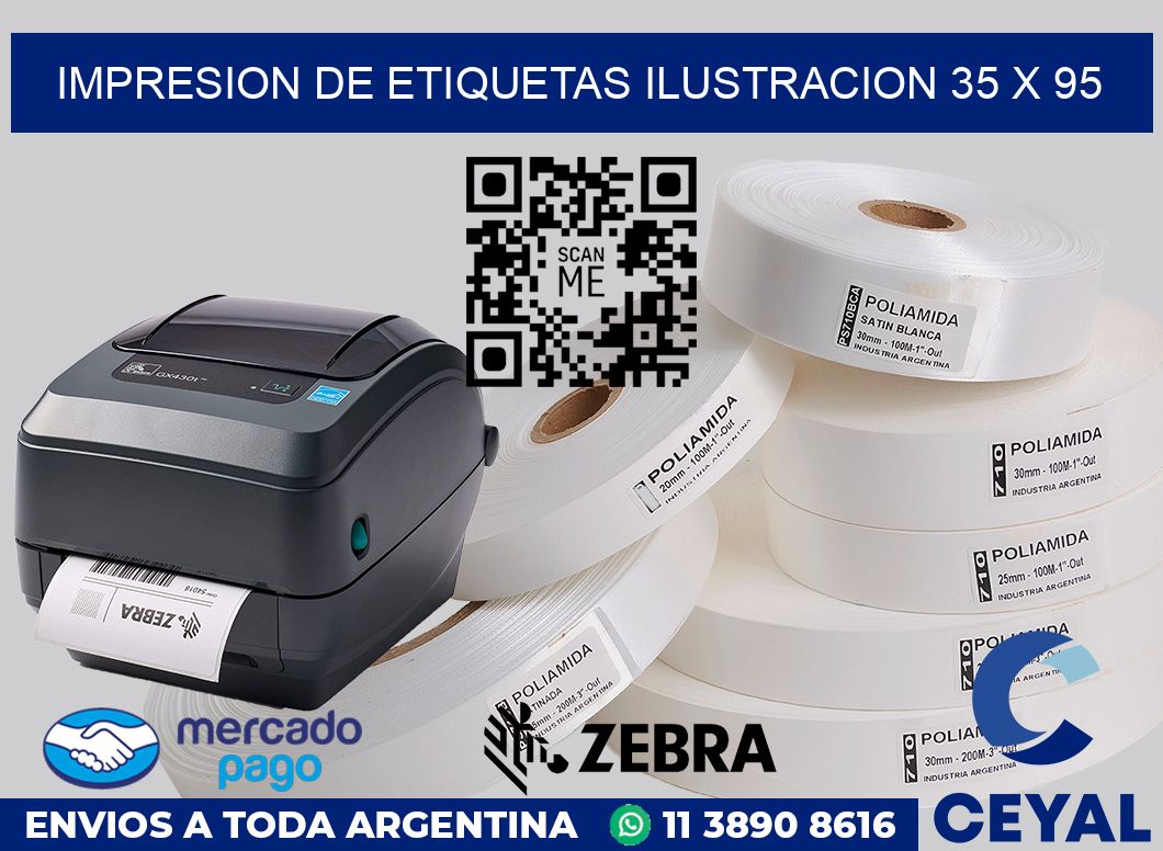 Impresion de etiquetas ilustracion 35 x 95