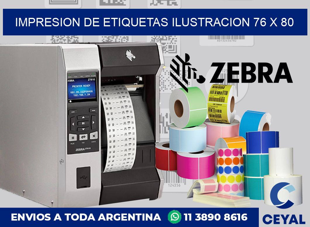 Impresion de etiquetas ilustracion 76 x 80