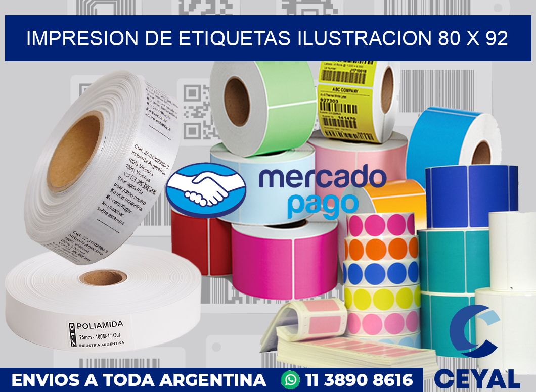 Impresion de etiquetas ilustracion 80 x 92