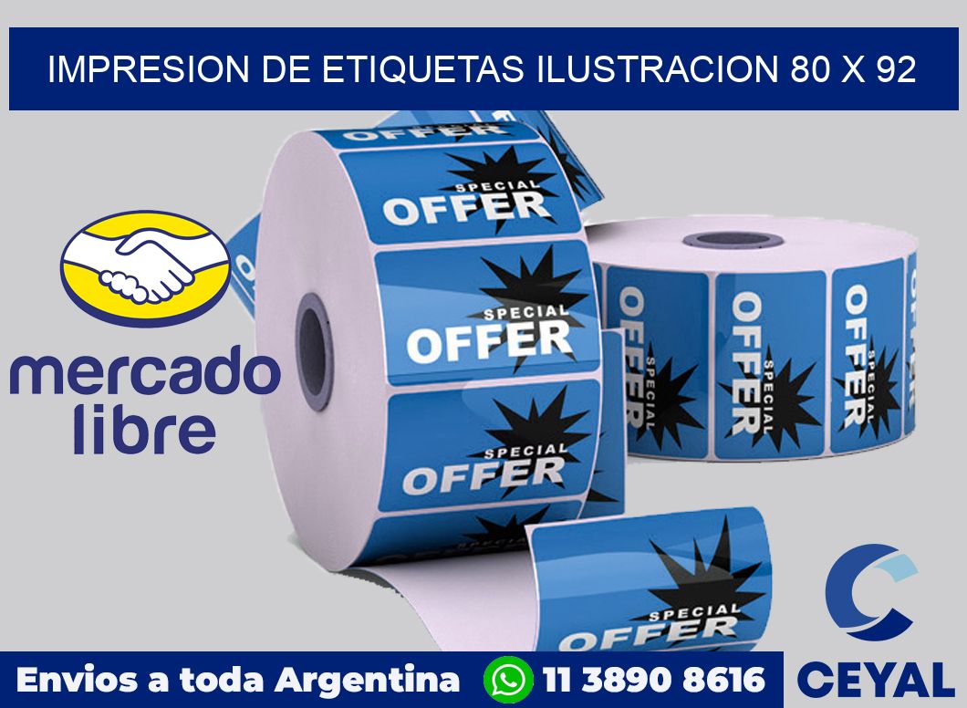 Impresion de etiquetas ilustracion 80 x 92