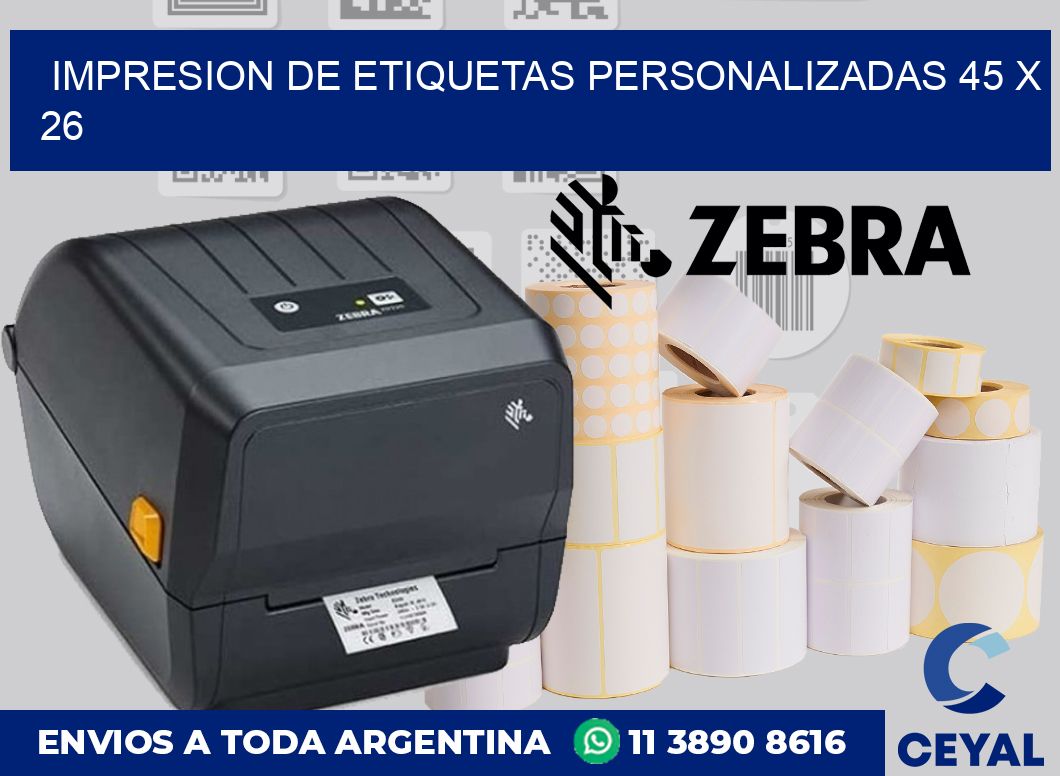 Impresion de etiquetas personalizadas 45 x 26