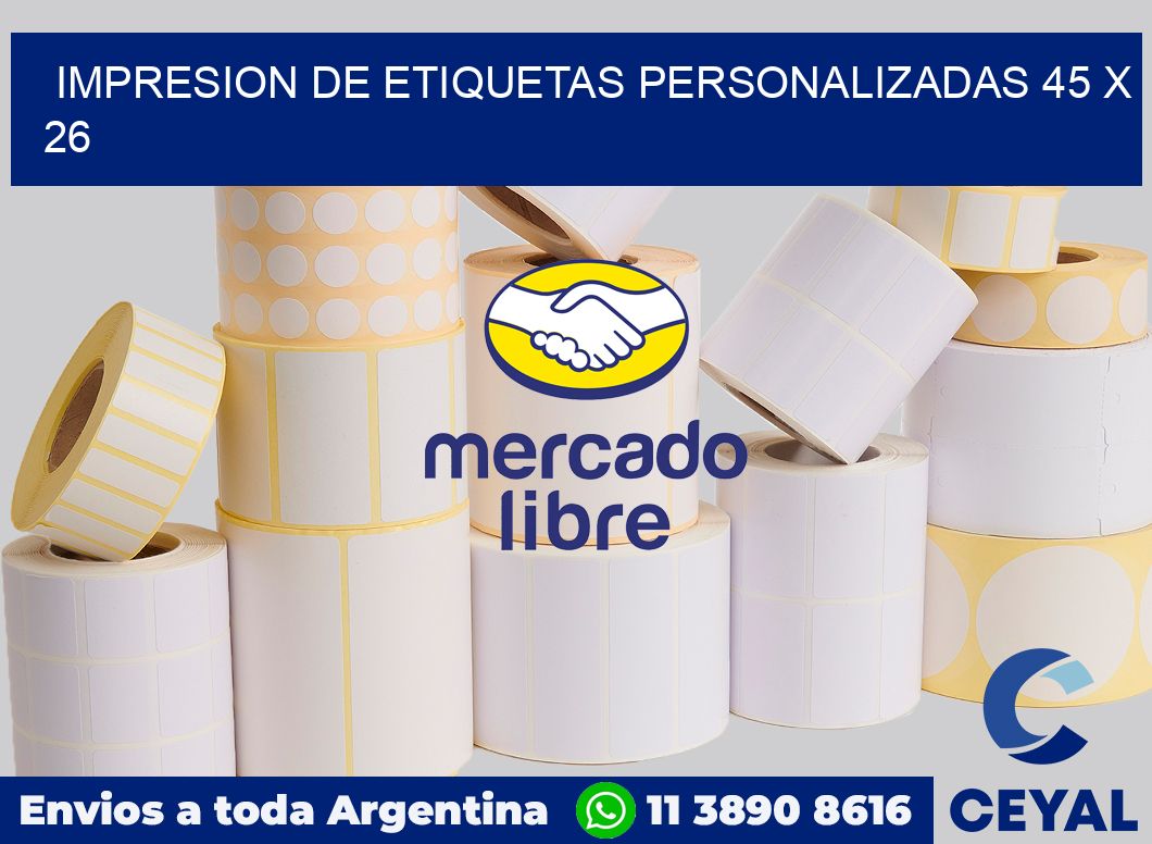 Impresion de etiquetas personalizadas 45 x 26