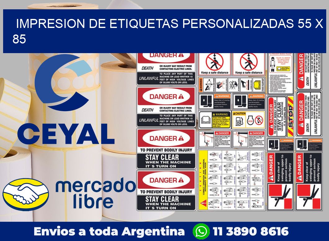 Impresion de etiquetas personalizadas 55 x 85