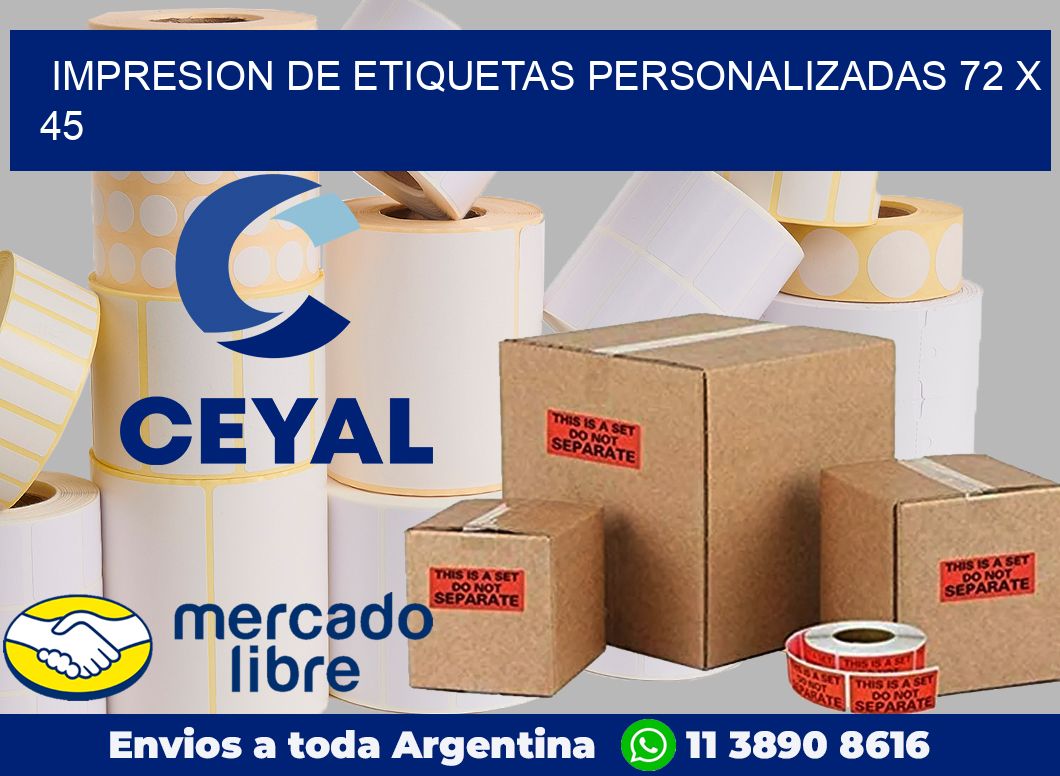 Impresion de etiquetas personalizadas 72 x 45