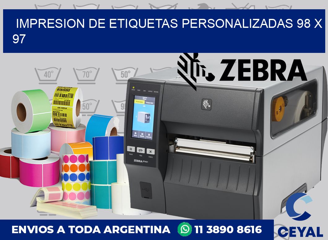 Impresion de etiquetas personalizadas 98 x 97