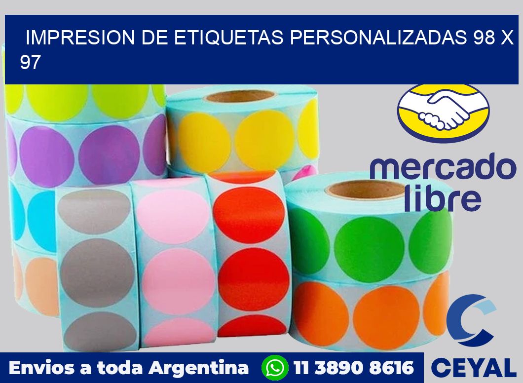 Impresion de etiquetas personalizadas 98 x 97