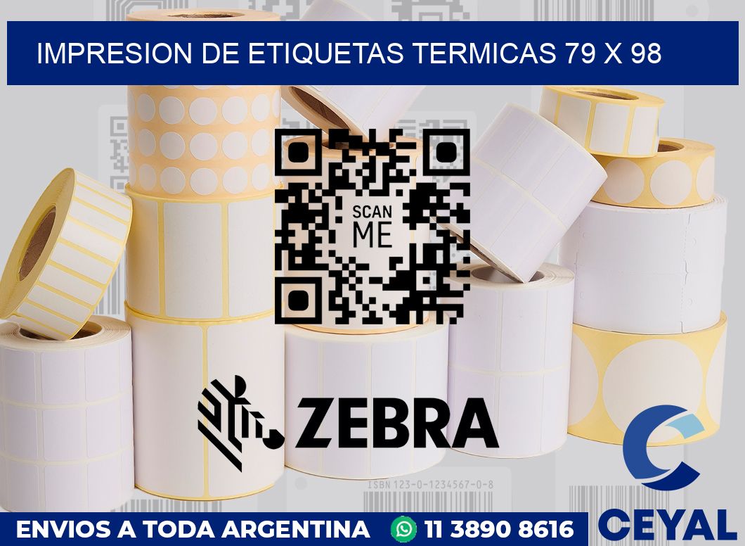 Impresion de etiquetas termicas 79 x 98