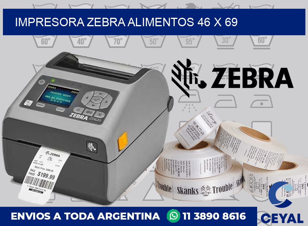 Impresora Zebra alimentos 46 x 69