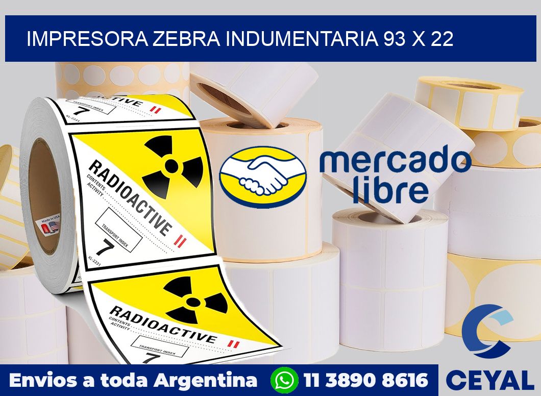 Impresora Zebra indumentaria 93 x 22