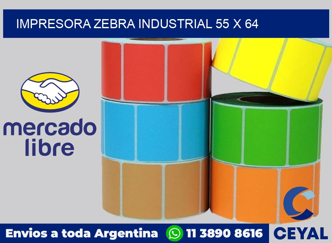 Impresora Zebra industrial 55 x 64
