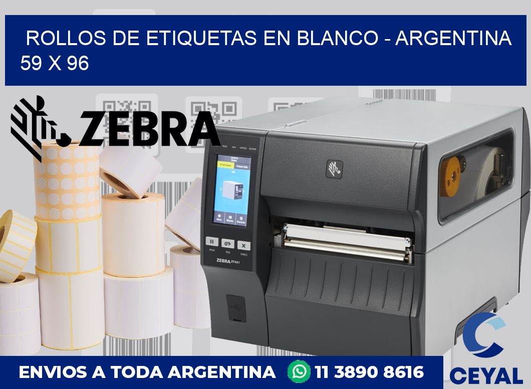 Rollos de etiquetas en blanco – Argentina 59 x 96