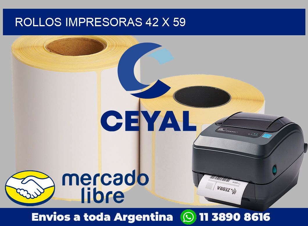 Rollos impresoras 42 x 59
